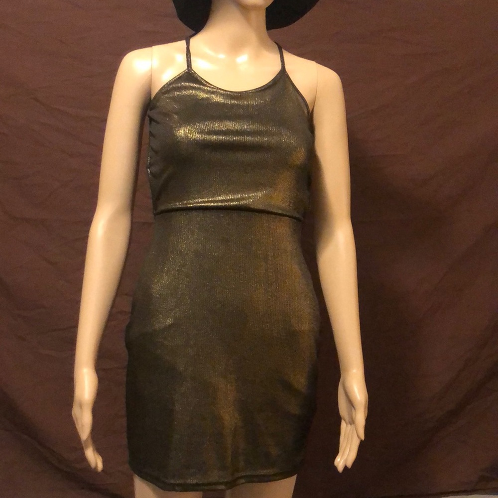 Gold/Black Dress